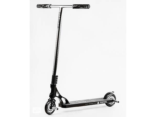 Самокат трюковый пеги алюминиевый диск и дека колёса Best Scooter Portal HIC-система PU Black and white (114053)