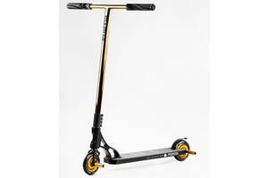 Самокат трюковый пеги алюминиевый диск и дека колёса Best Scooter Portal HIC-система PU Black and gold (114054)