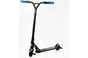 Самокат трюковый пеги алюминиевый диск и дека колёса Best Scooter Reactor HIC-система PU Black and blue (112770)