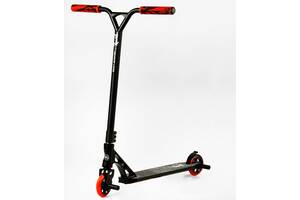 Самокат трюковый пеги алюминиевый диск и дека колёса Best Scooter Reactor HIC-система PU Black and red (112772)