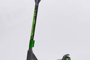 Самокат трюковый с алюминиевыми колесами planeta-sport MICMAX D02 Черно-зеленый