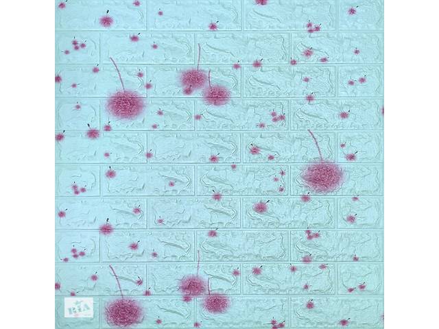 Самоклеящаяся 3D панель голубые одуванчики 700х770х4мм (322) (SW-00001362)