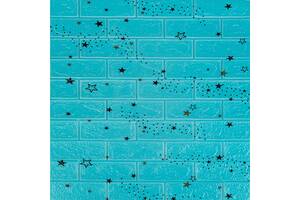 Самоклеящаяся 3D панель голубые звезды 700х770х3мм (321) (SW-00001342)