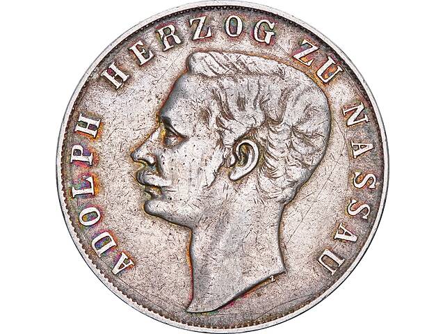 Серебряная монета 1 Талер 1859 Нассау