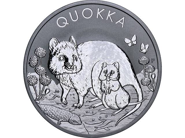 Серебряная монета 1oz Австралийская Квокка 1 доллар 2021 Австралия