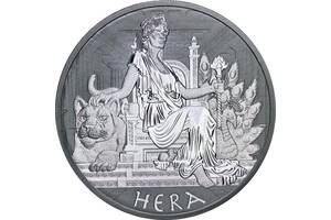 Серебряная монета 1oz Боги Олимпа 'Гера' 1 доллар 2022 Тувалу