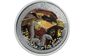 Серебряная монета 1oz Год Змеи 'Богатство' 1 доллар 2013 Тувалу (цветная)