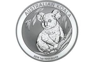Серебряная монета 1oz Коала 1 доллар 2019 Австралия