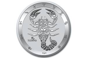 Серебряная монета 1oz Скорпион 5 долларов 2021 Токелау