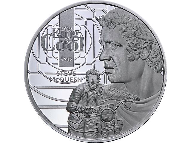 Серебряная монета 1oz Стив МакКуин: Король Крутизны 5 долларов 2021 Самоа