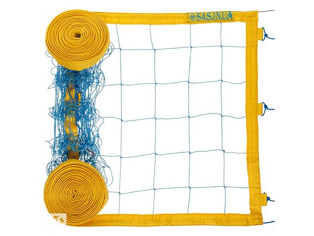 Сетка для волейбола SP-Planeta Премиум15 Норма SO-9554 9x0,9м Синий-желтый