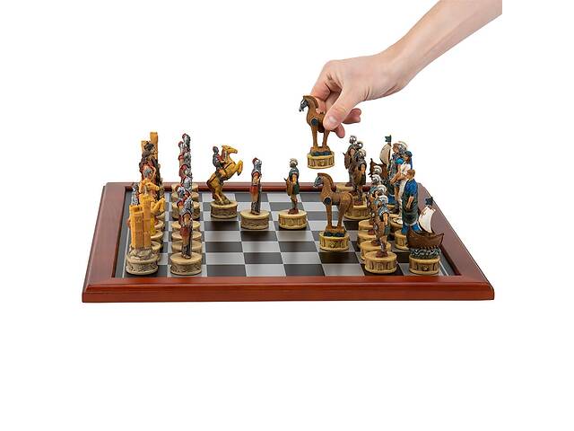 Эксклюзивные Шахматы подарочные Veronese Троя 48х48 см фигурки из полистоуна 73299YA Купи уже сегодня!