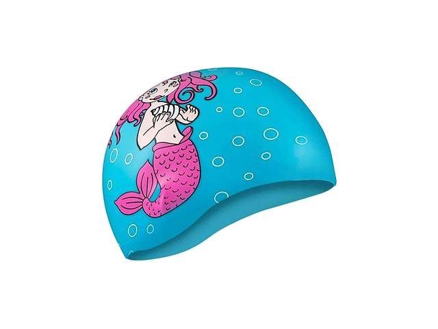 Шапка для плавания Aqua Speed KIDDIE Mermaid 1784 (142-Mermaid) голубой Дет OSFM (5908217617842)