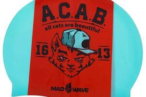 Шапочка для плавания A.C.A.B. M055823000W Mad Wave Бирюзово-оранжевый (60444068)