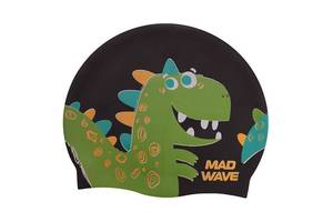 Шапочка для плавания детская Junior Dino M057916 Mad Wave Черный (60444163)