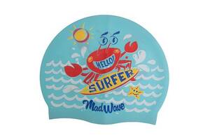 Шапочка для плавания детская Junior Surfer M057912 Mad Wave Голубой (60444167)