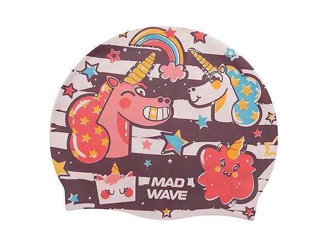 Шапочка для плавания детская Unicorn M057914 Mad Wave Коричневый (60444168)