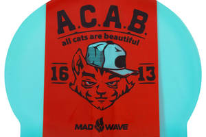 Шапочка для плавания MadWave A.C.A.B. M055823000W Бирюзовый-оранжевый