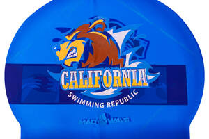 Шапочка для плавания MadWave CALIFORNIA M055833000W Темно-синий
