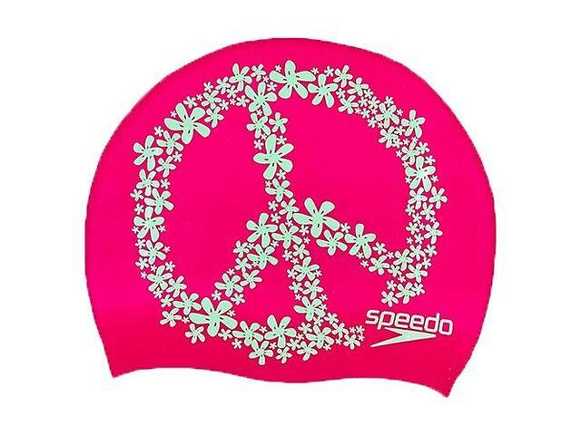 Шапочка для плавания Slogan Print Speedo Розово-мятный (60443005)