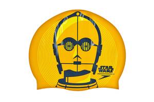 Шапочка для плавания SPEEDO SLOGAN PRINT 808385C797 Star Wars C3PO Оранжевый-черный