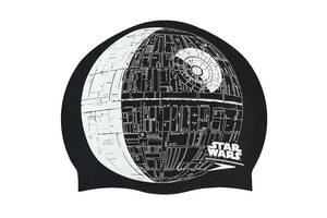 Шапочка для плавания SPEEDO SLOGAN PRINT 808385C852 Star Wars Death Star Черный-серый