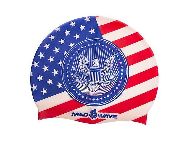 Шапочка для плавания USA M055303 Mad Wave Синий (60444072)