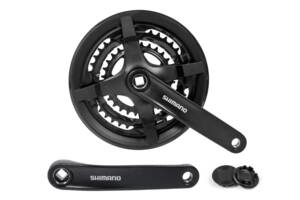 Шатун алюм. L175мм 24-34-42Т чорн. SHIMANO FC-TY301 під квадрат (черн.)