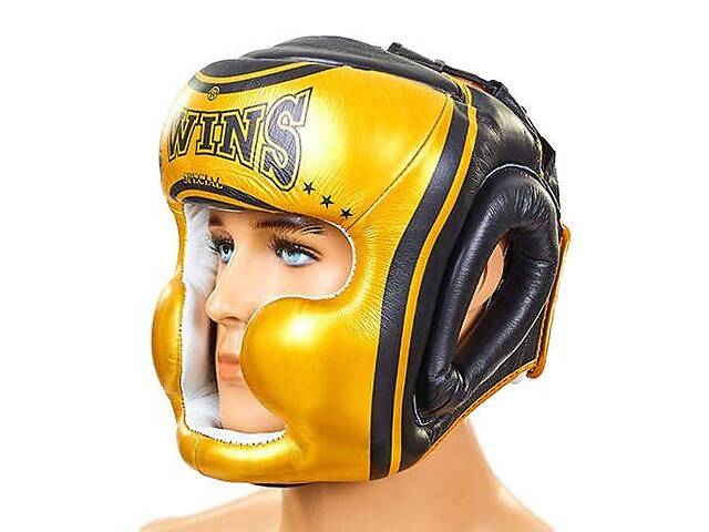 Шлем боксерский открытый FHG-TW4 Twins S Золото-черный (37426035)