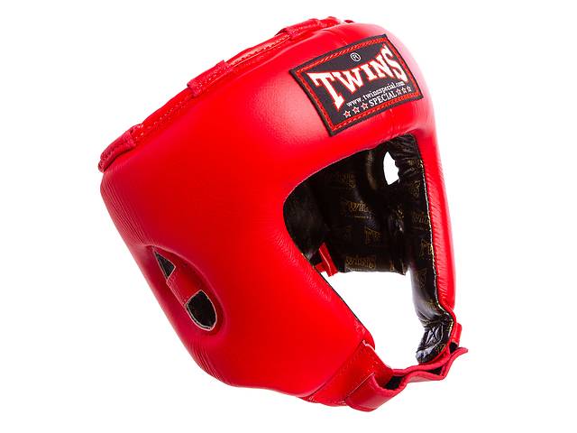Шлем боксерский открытый кожаный TWINS HGL8 L Красный