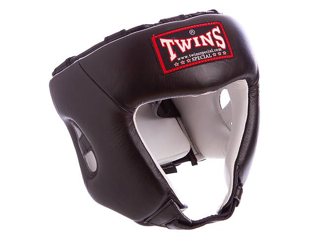 Шлем боксерский открытый кожаный TWINS HGL8 S Черный