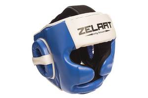Шлем боксерский с полной защитой BO-1390 Zelart XL Сине-белый (37363093)