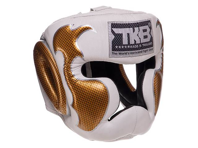 Шлем боксерский с полной защитой Empower TKHGEM-01 Top King Boxing S Бело-золотой (37551050)