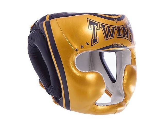 Шлем боксерский с полной защитой FHGL-3-TW Twins M Золото-синий (37426104)