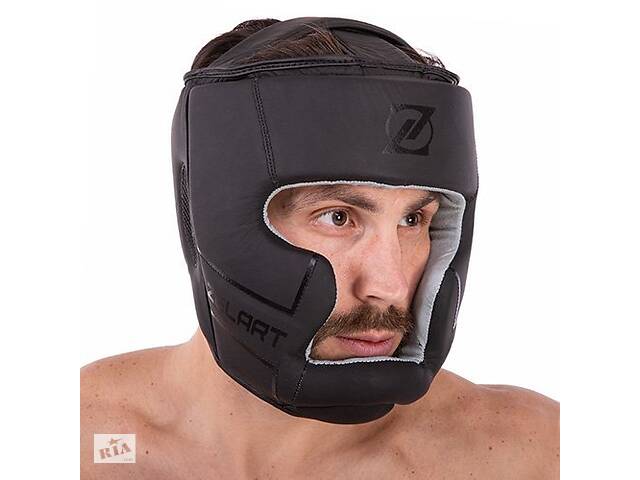 Шлем боксерский с полной защитой кожаный VL-3151 Zelart S Черный (37363115)