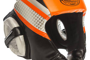 Шлем боксерский ZELART BO-1336 L Оранжевый-Черный