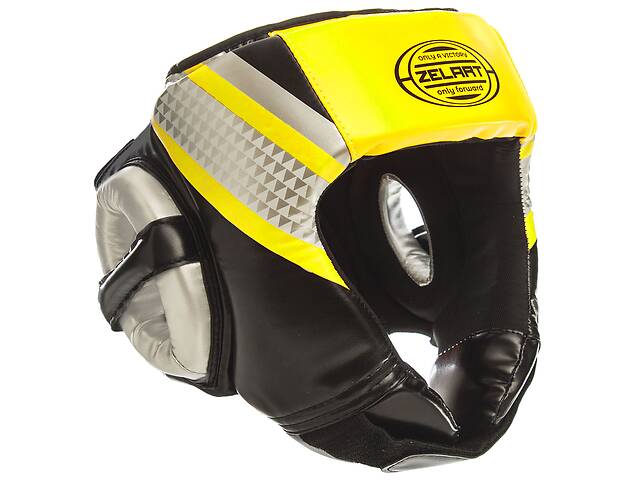 Шлем боксерский ZELART BO-1336 XL Лимонный-Черный