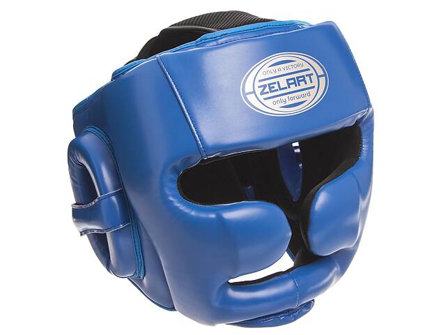 Шлем боксерский ZELART BO-1367 M Синий-серебряный