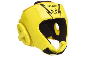 Шлем боксерский ZELART BO-1371 L Лимонный-Черный