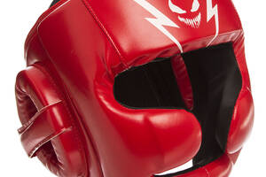 Шлем боксерский ZELART BO-1375 M Красный-Белый