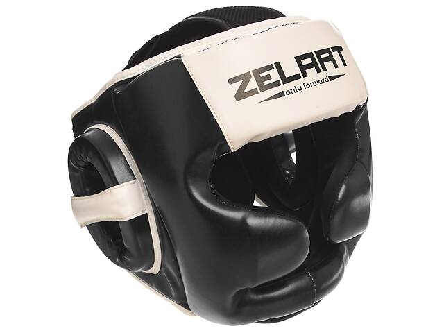 Шлем боксерский ZELART BO-1390 L Черный-Белый
