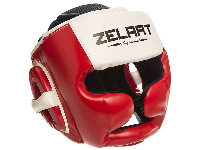 Шлем боксерский ZELART BO-1390 L Красный-Белый