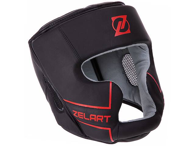 Шлем боксерский Zelart VL-3151 L Черный-красный