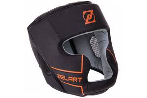 Шлем боксерский Zelart VL-3151 S Черный-оранжевый