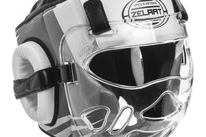 Шлем для единоборств BO-1360 Zelart XL Черно-белый (37363158)
