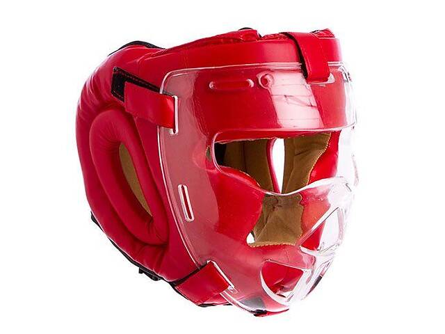 Шлем для единоборств с прозрачной маской MA-0719 FDSO M Красный (37508008)