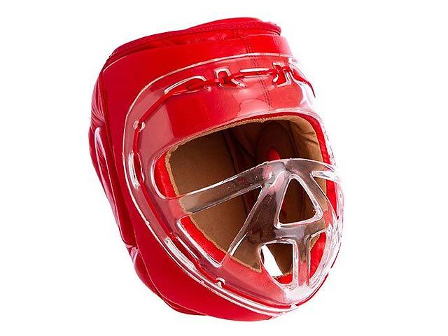 Шлем для единоборств с прозрачной маской MA-1427 FDSO XS Красный (37508009)