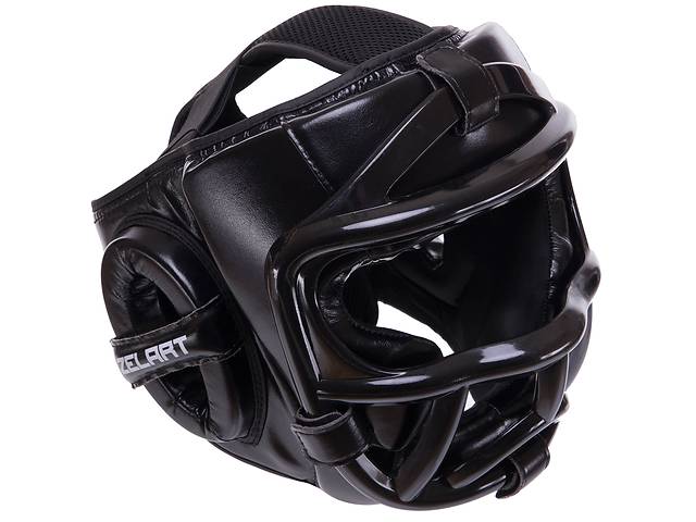 Шлем для единоборств со съемным защитным забралом ZELART BO-0270 L Черный