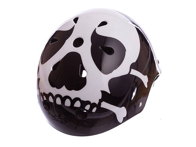 Шлем для экстремального спорта Zelart SKULL SK-5616-015 р-р L-56-58 черный-белый