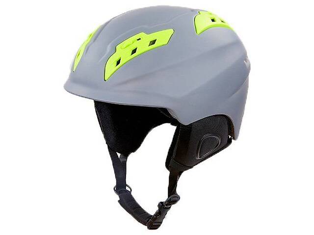 Шлем горнолыжный MS-96 FDSO M Серо-салатовый (60508033)